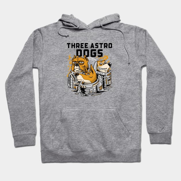 Three Astro Dogs Hoodie by Mads' Store